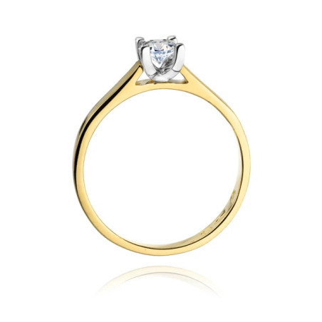 Gold ring with diamond EY-221B 0.25ct | GoldJewellery