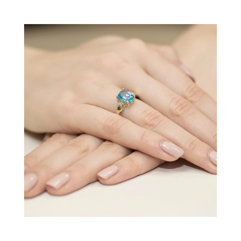 Gold ring with diamond EY-400 topaz | GoldJewellery Gold ring with diamond EY-400 topaz | GoldJewellery