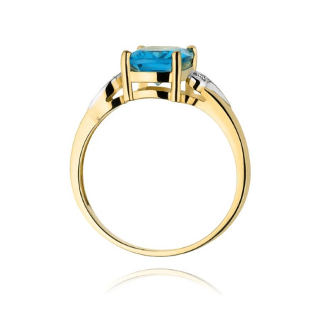 Gold ring with diamond EY-400 topaz | GoldJewellery
