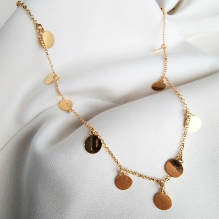 Silver gold-plated necklace RINGS SNZ.012 |GoldJewellery