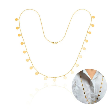 Silver gold-plated necklace RINGS SNZ.012 |GoldJewellery