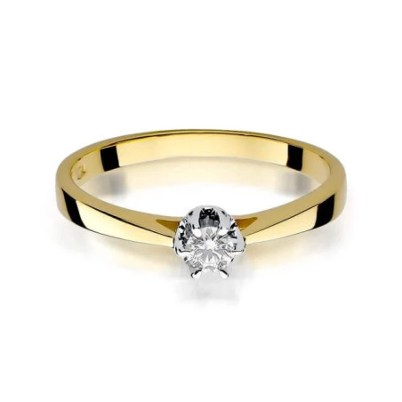 Gold ring with diamond EY-295 0.12ct | GoldJewellery