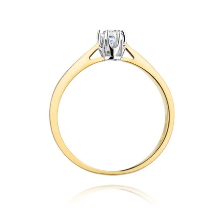 Gold ring with diamond EY-295 0.12ct | GoldJewellery