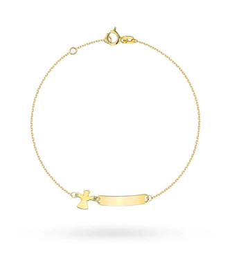 Gold plate and angel bracelet