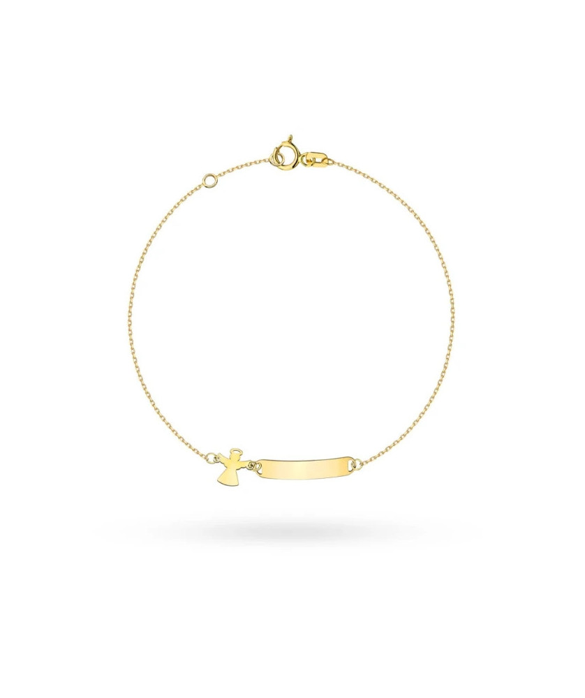 Gold plate and angel bracelet