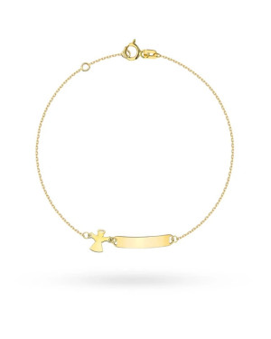 Gold plate and angel bracelet