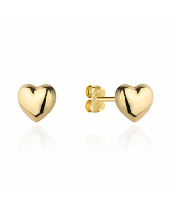 Large gold heart earrings, super lightweight