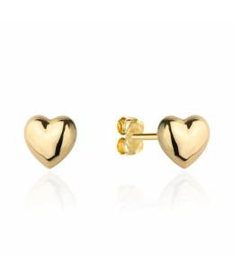 Large gold heart earrings, super lightweight