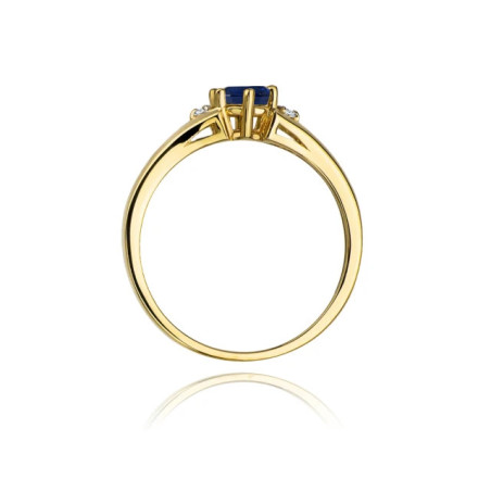 Gold ring with diamond EY-76 sapphire | GoldJewellery