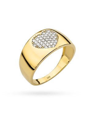 14ct Yellow Gold Heart Ring