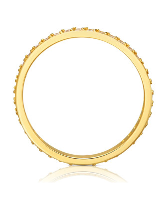 8k Gold Ring with Cubic Zirconia | 375 Hallmark | Elegant Gold Band
