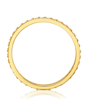 8k Gold Ring with Cubic Zirconia | 375 Hallmark | Elegant Gold Band
