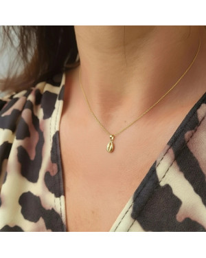 Złota zawieszka drzewko szczęścia biały ptak