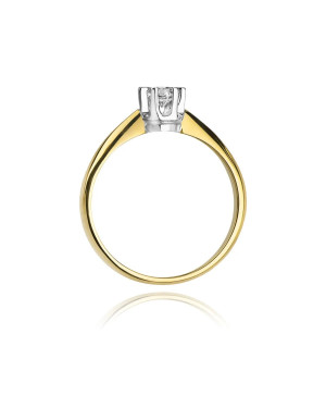 Złoty Pierścionek 14k z diamentem brylant 0,23ct