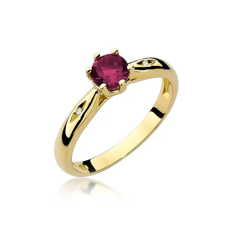Gold ring with diamond EY-74 ruby | GoldJewellery Gold ring with diamond EY-74 ruby | GoldJewellery