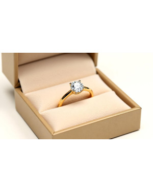 14k Gold Ring with 0.23 ct Brilliant Diamond – Elegant Gold Jewellery