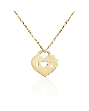 14ct Yellow Gold Heart Pendant Necklace