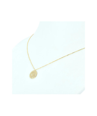 14k Gold Openwork Circle Pendant Necklace – Elegant Minimalist Jewellery