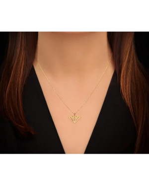 Złoty naszyjnik Diamond próba 14k