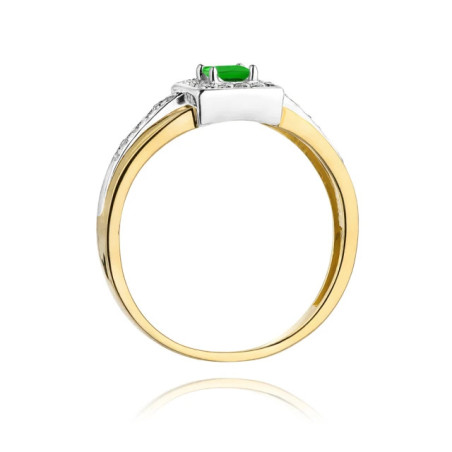 Gold ring with diamond EY-271 emerald | GoldJewellery