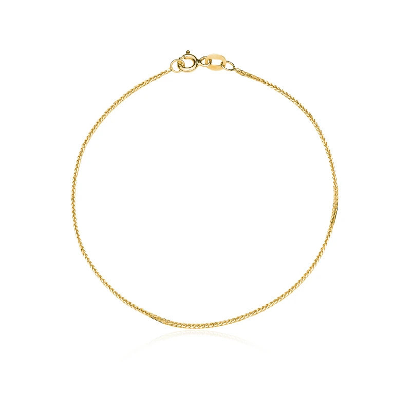 Fox's TAIL weave bracelet, 19 cm, fineness 585 | GoldJewellery