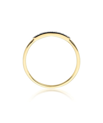 Złoty pierścionek 14k z diamentami 0,05ct