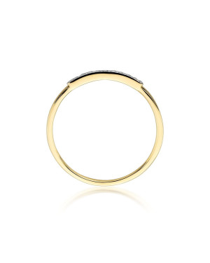 Złoty pierścionek 14k z diamentami 0,05ct