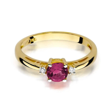 Gold ring with diamond EY-10 ruby ​​| GoldJewellery