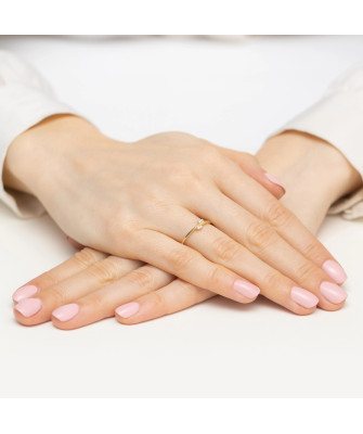 14k Gold Ring with 0.03ct Diamonds – Delicate Elegant Jewellery