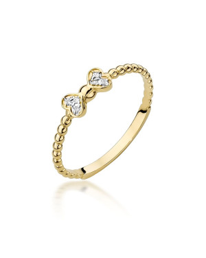 14k Gold Bow Diamond Ring 0.03ct – Elegant Women’s Jewellery