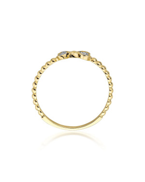 14k Gold Bow Diamond Ring 0.03ct – Elegant Women’s Jewellery