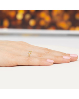 14k Gold Bow Diamond Ring 0.03ct – Elegant Women’s Jewellery