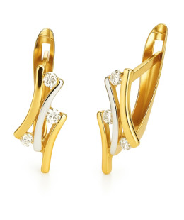 Gold zirconia earrings 8k