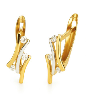 Gold zirconia earrings 8k