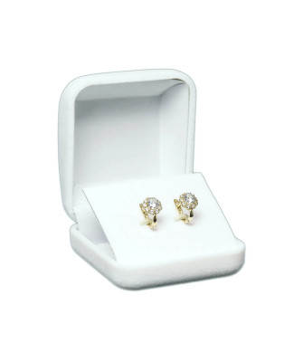 Gold earrings 8k with cubic zirconia