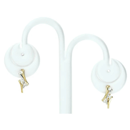Gold earrings with cubic zirconia 333 K3.2123 | GoldJewellery