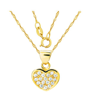 Gold pendant with Zirconia HEART Pendant