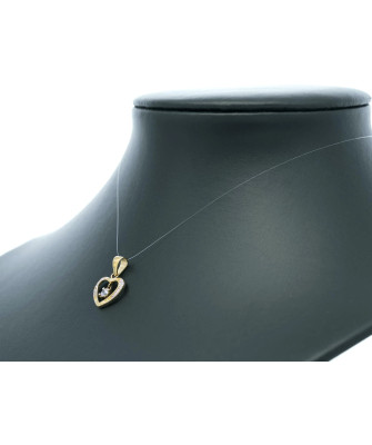 Gold pendant Heart Zirconia