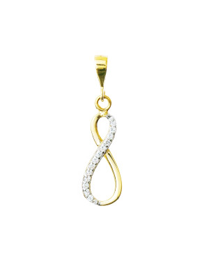 Gold pendant INFINITY ETERNITY