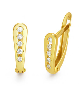 Gold earrings with stones 8k