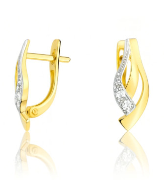 Gold earrings 8k zirconia