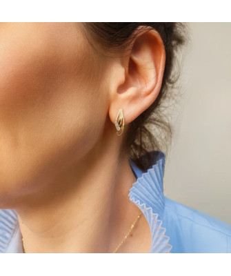 Gold earrings 8k zirconia