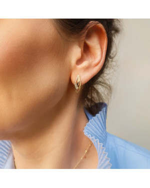 Gold earrings 8k zirconia