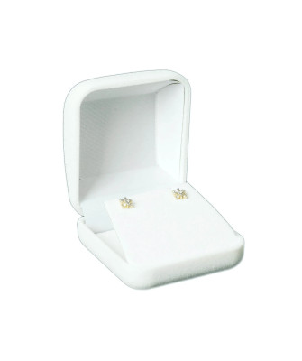 Gold flower earrings zirconia 8k