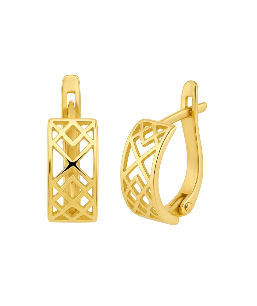 Filigree gold earrings 8k