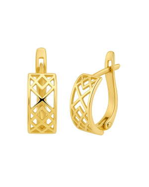Filigree gold earrings 8k