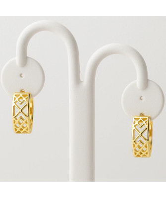 Filigree gold earrings 8k