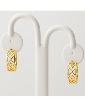 Filigree gold earrings 8k