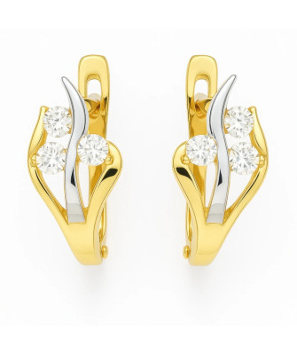 Gold earrings stones 8k