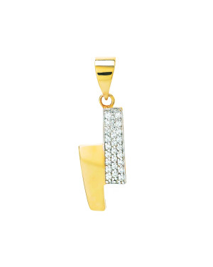 Gold pendant with Zirconia Pendant